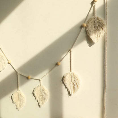 Macrame Leaf Tassels Wall Hanging Decor AESTHETIC_Boho macrame hanging macrame tapestry SUB CATEGORY_Wall Decor