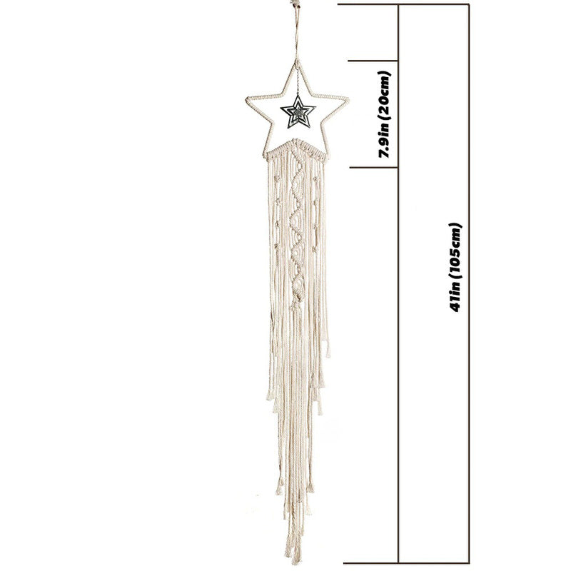 Star Macrame Dreamcatcher AESTHETIC_Boho macrame hanging SUB CATEGORY_Wall Decor