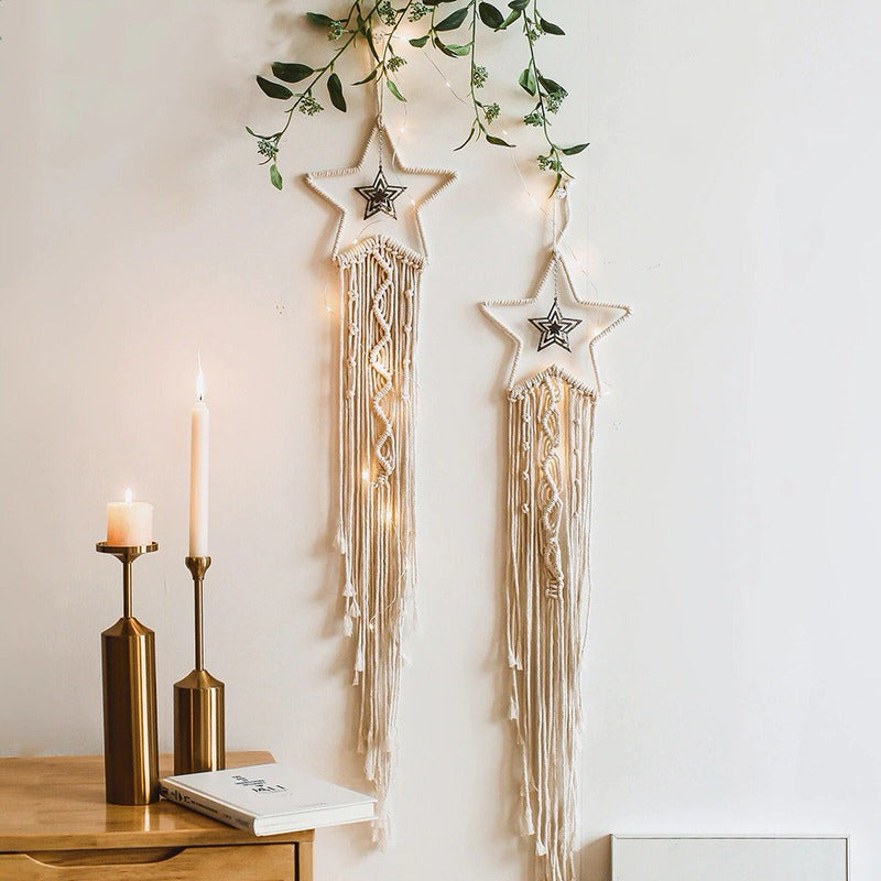 Star Macrame Dreamcatcher AESTHETIC_Boho macrame hanging SUB CATEGORY_Wall Decor