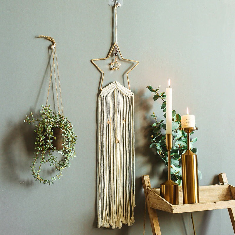 Star Macrame Dreamcatcher AESTHETIC_Boho macrame hanging SUB CATEGORY_Wall Decor