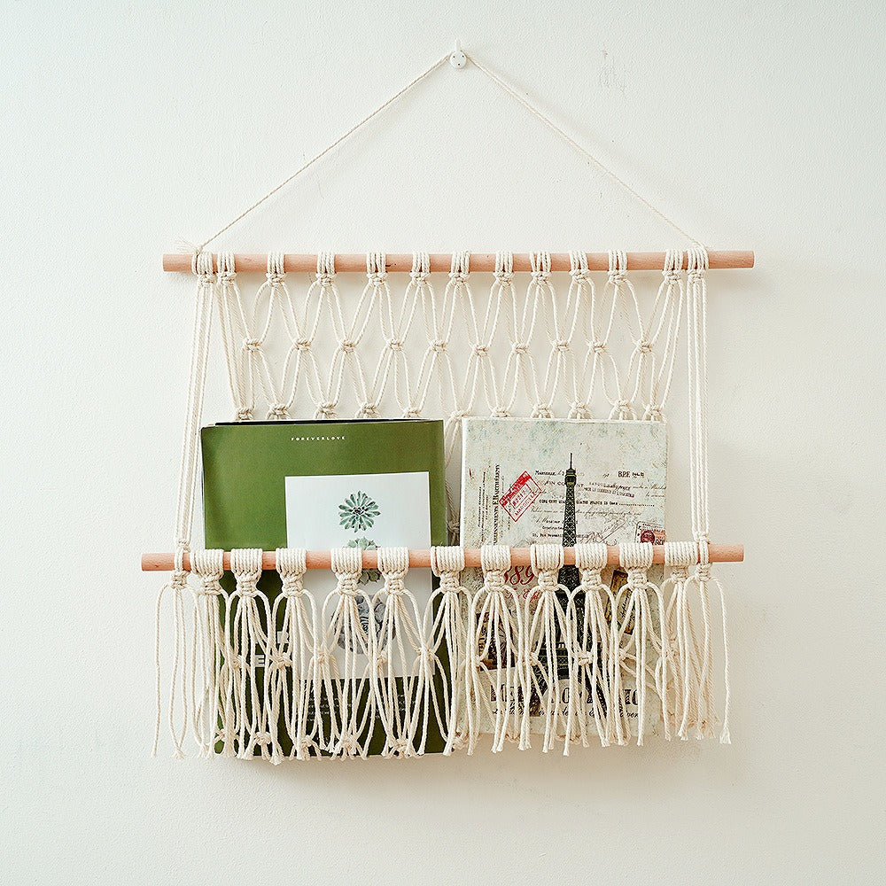 Macrame Wall Pocket holder macrame hanging net shelf storage storage