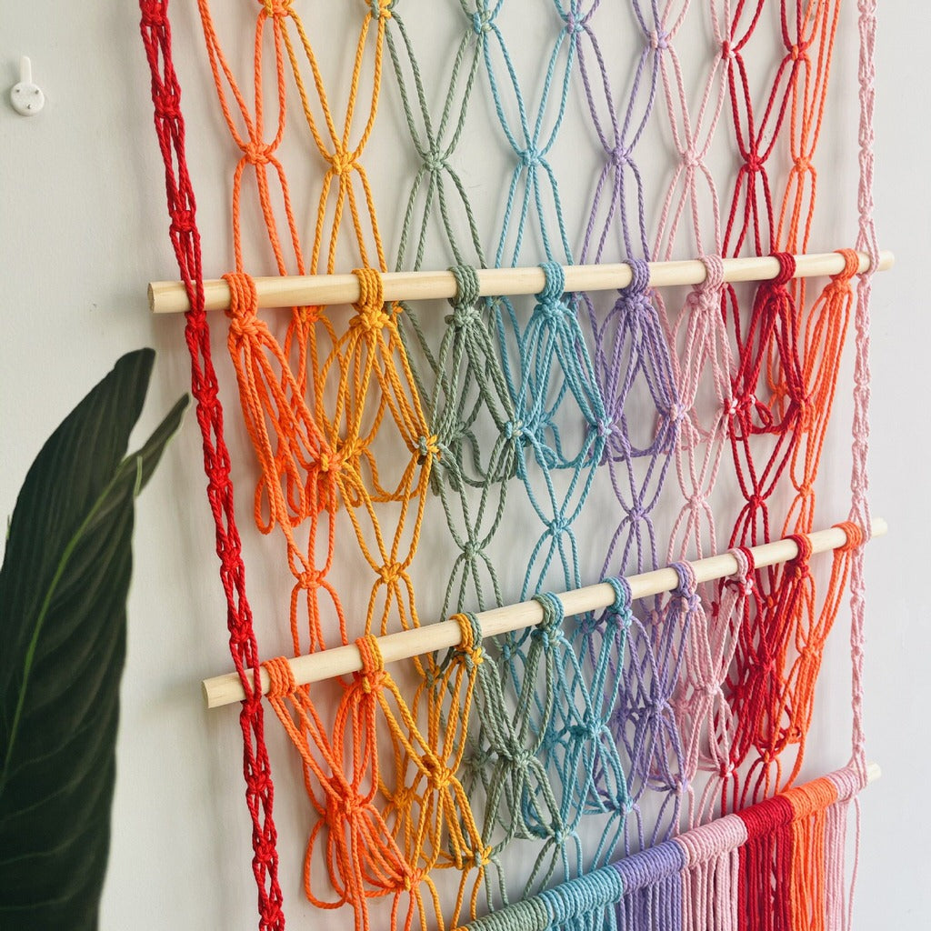 Macrame Wall Hanging Toy Storage Net