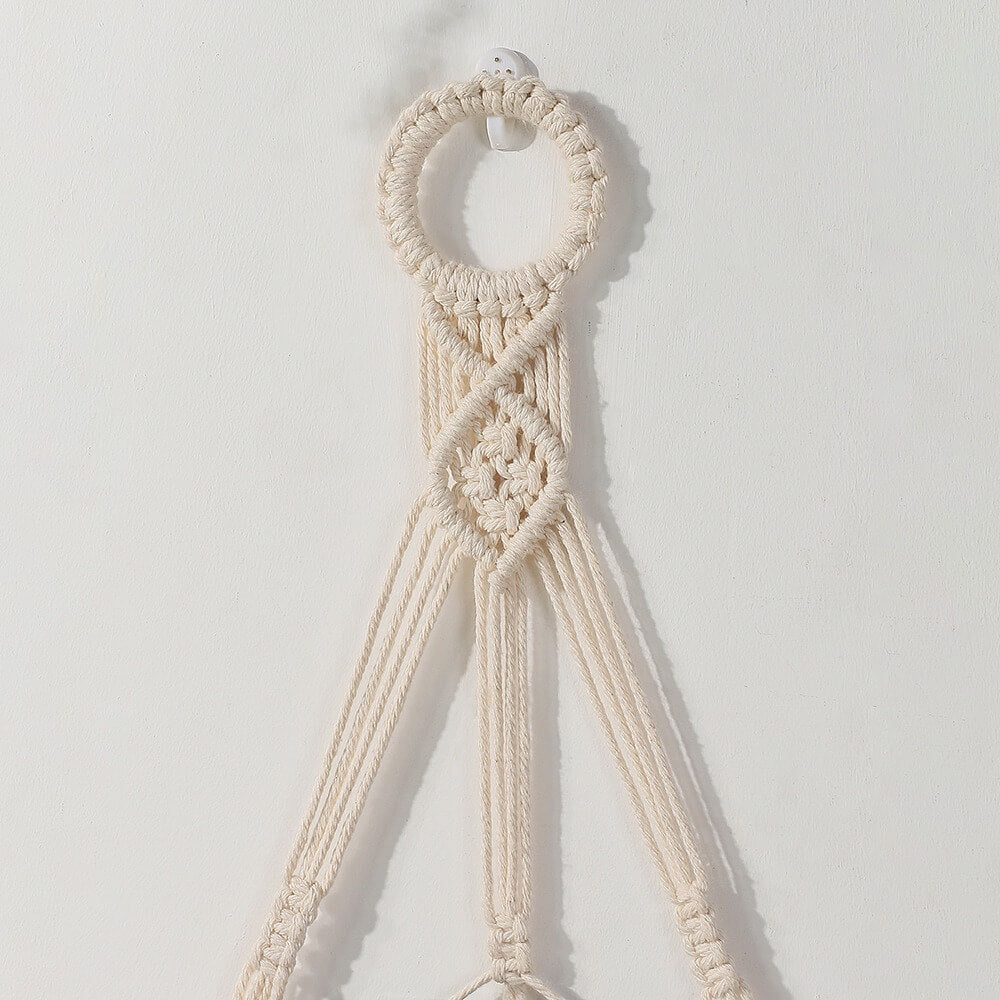 Macrame Wall Hanging Simple Mirror AESTHETIC_Boho SUB CATEGORY_Mirrors SUB CATEGORY_Wall Decor