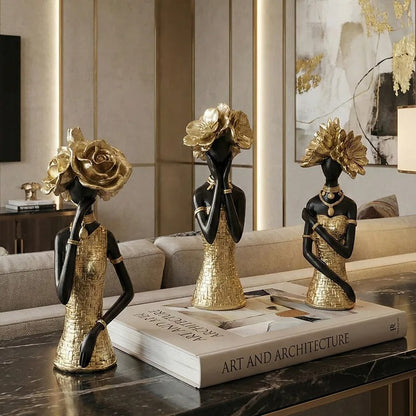 Golden Muse Expression Sculpture