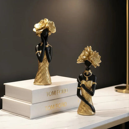 Golden Muse Expression Sculpture