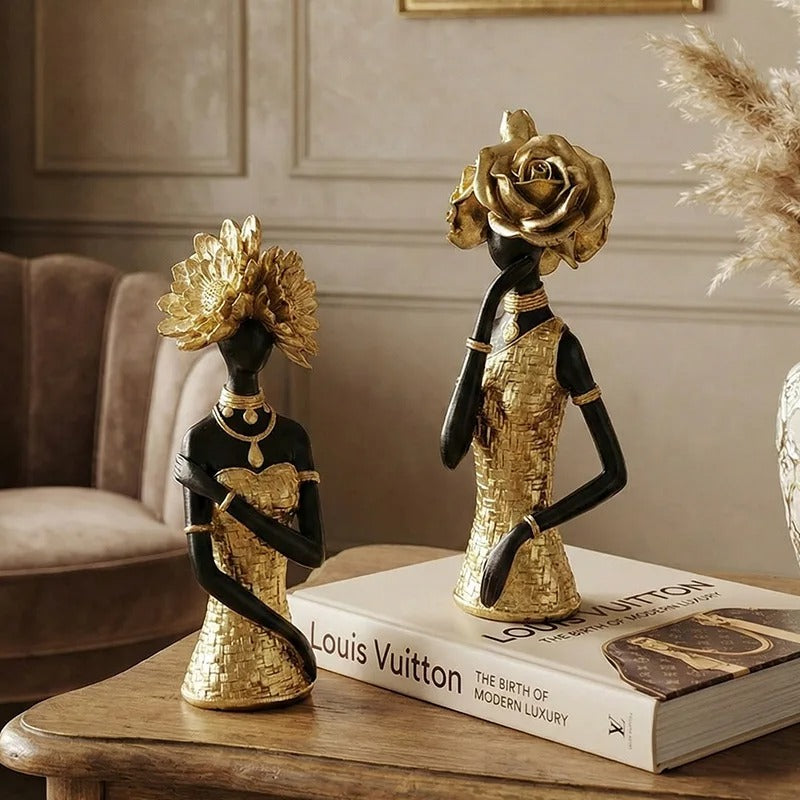 Golden Muse Expression Sculpture