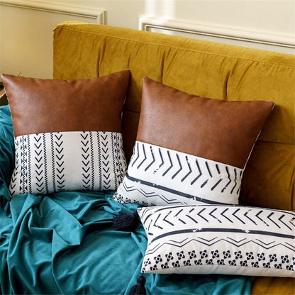 Faux Leather Cushion Cover