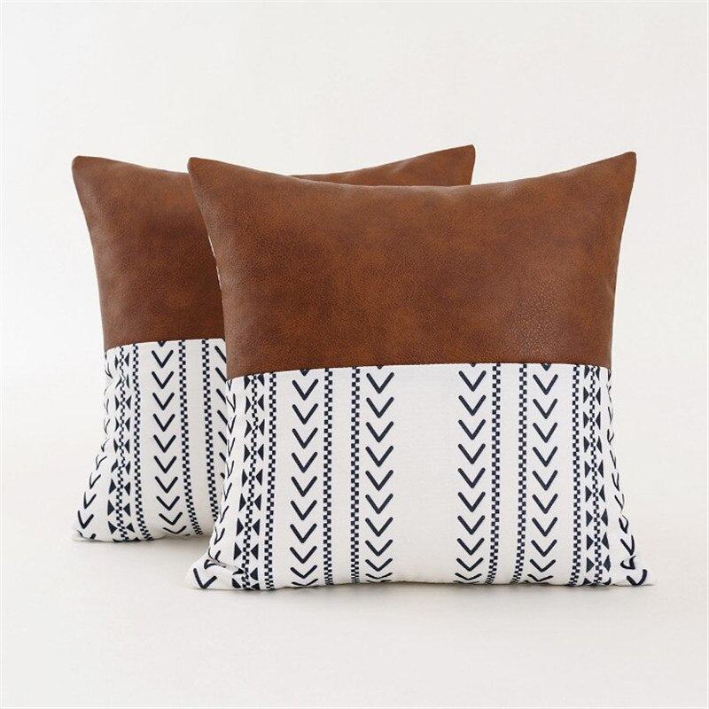 Faux Leather Cushion Cover