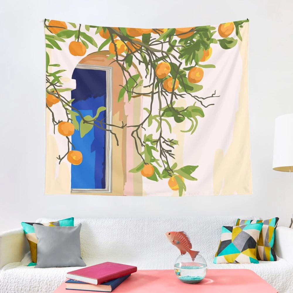 Mediterranean Mandarins Tapestry indie