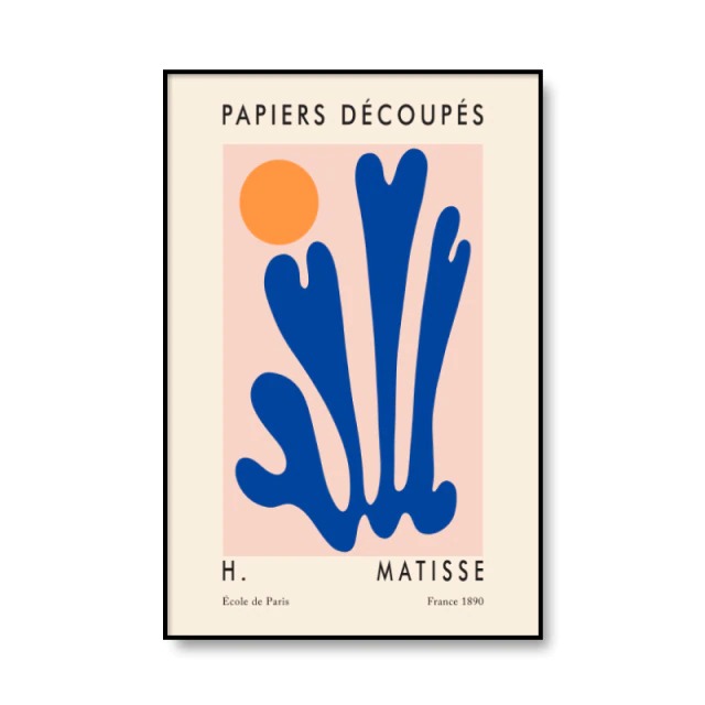 Matisse Cut Outs Canvas Posters AESTHETIC_Art Hoe AESTHETIC_Boho AESTHETIC_Danish Pastel AESTHETIC_Soft Girl SUB CATEGORY_Posters