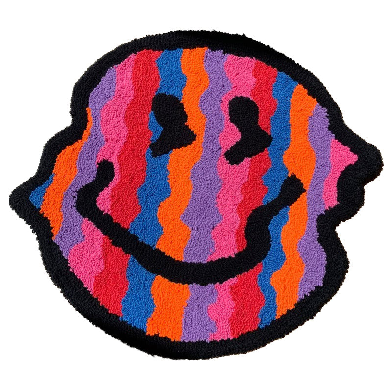 Melted Smiley Fluffy Rug