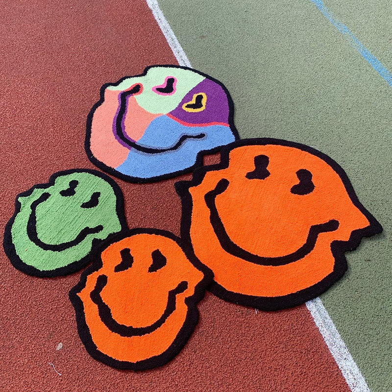 Melted Smiley Fluffy Rug