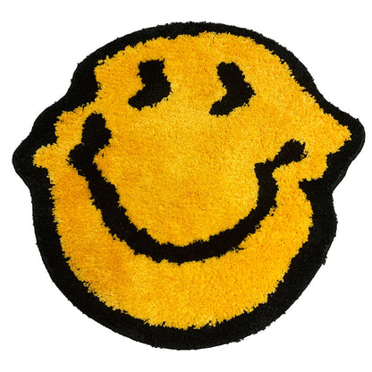 Melted Smiley Fluffy Rug