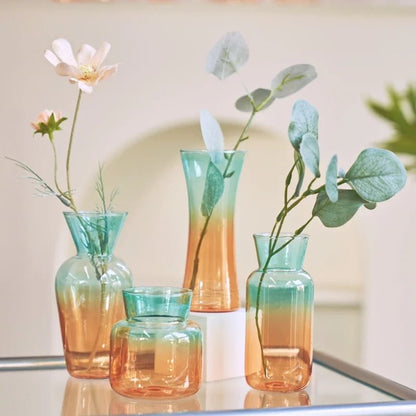 Pastel Gradient Colored Glass Vase