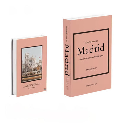 Boîte de rangement minimaliste pour faux livres Fashion City