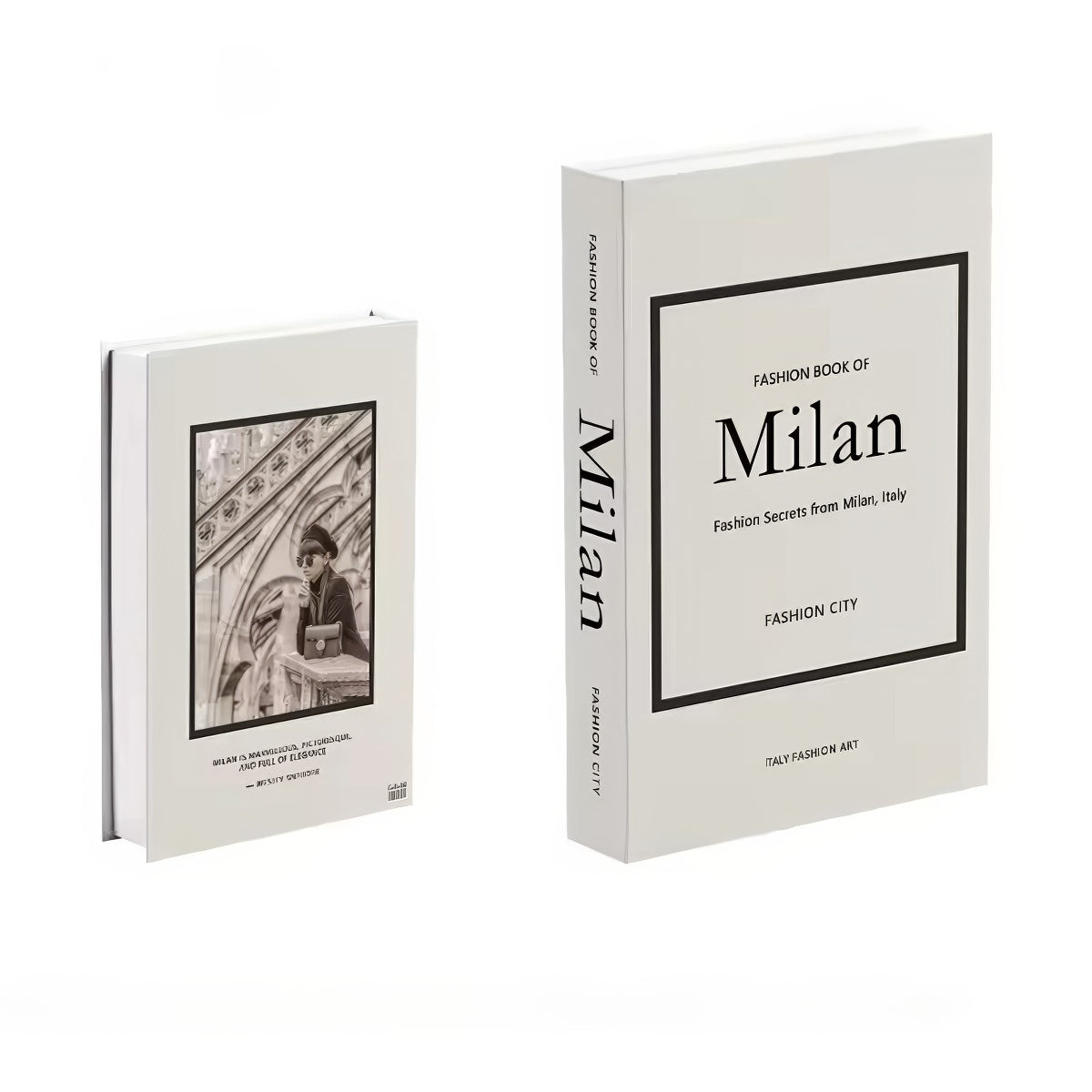 Boîte de rangement minimaliste pour faux livres Fashion City