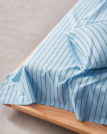 Minimalist Pinstripe Cotton Sheet Set