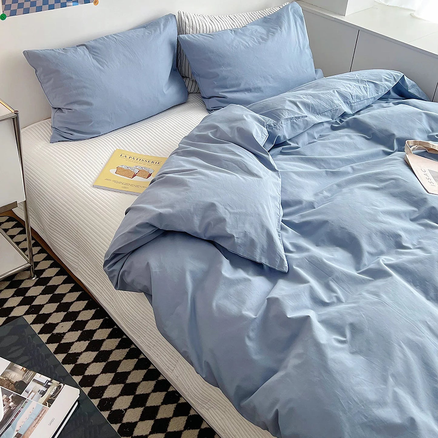Minimalist Soft Pastel Solid Cotton Duvet Cover