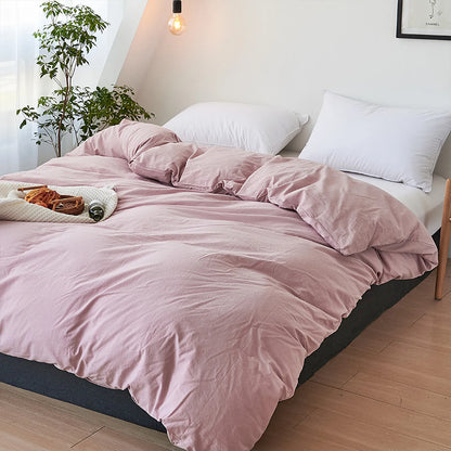 Minimalist Soft Pastel Solid Cotton Duvet Cover