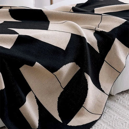 Modern Geometric Flannel Fleece Throw Blanket