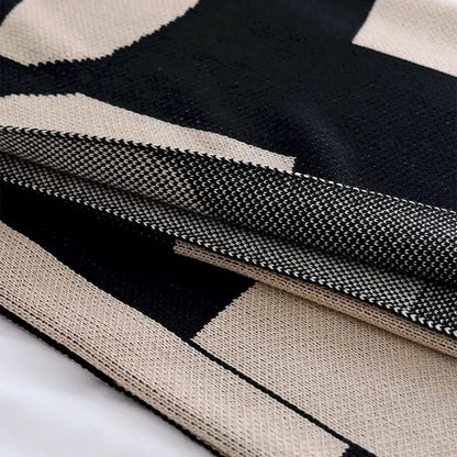 Modern Geometric Flannel Fleece Throw Blanket