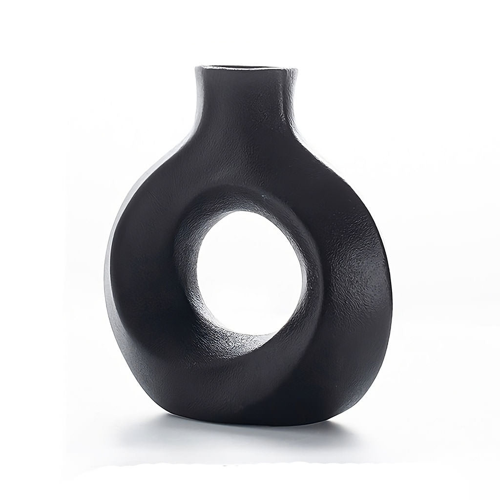 Vase moderne en céramique à cercle creux
