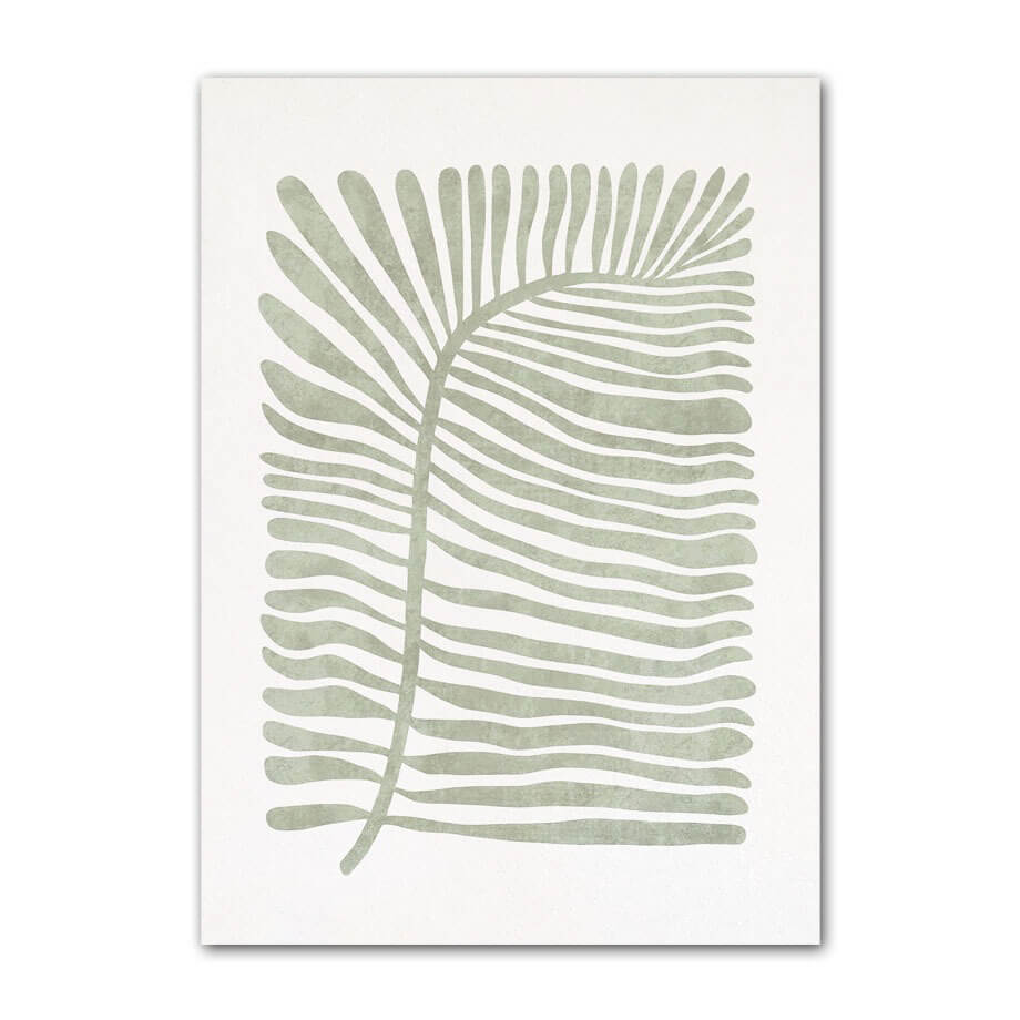 Sage Green Monstera Leaves Canvas Posters leaf SUB CATEGORY_Posters