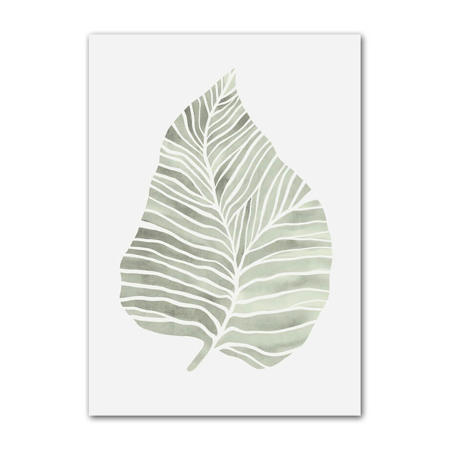 Sage Green Monstera Leaves Canvas Posters leaf SUB CATEGORY_Posters