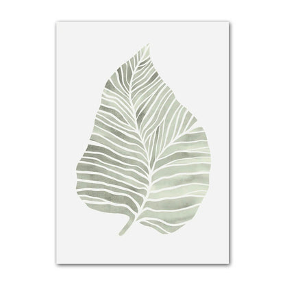 Sage Green Monstera Leaves Canvas Posters leaf SUB CATEGORY_Posters