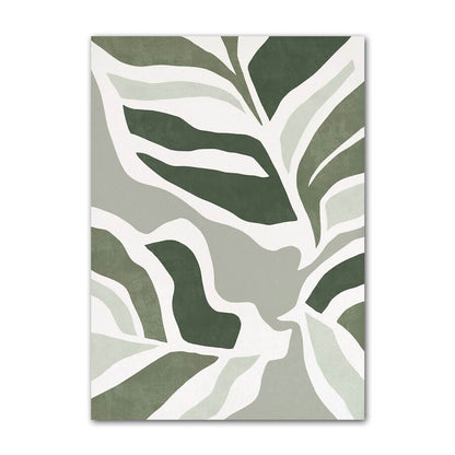 Sage Green Monstera Leaves Canvas Posters leaf SUB CATEGORY_Posters