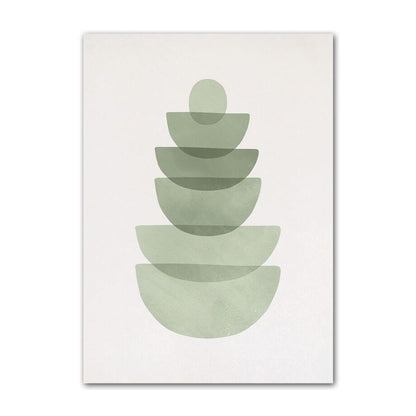 Sage Green Monstera Leaves Canvas Posters leaf SUB CATEGORY_Posters