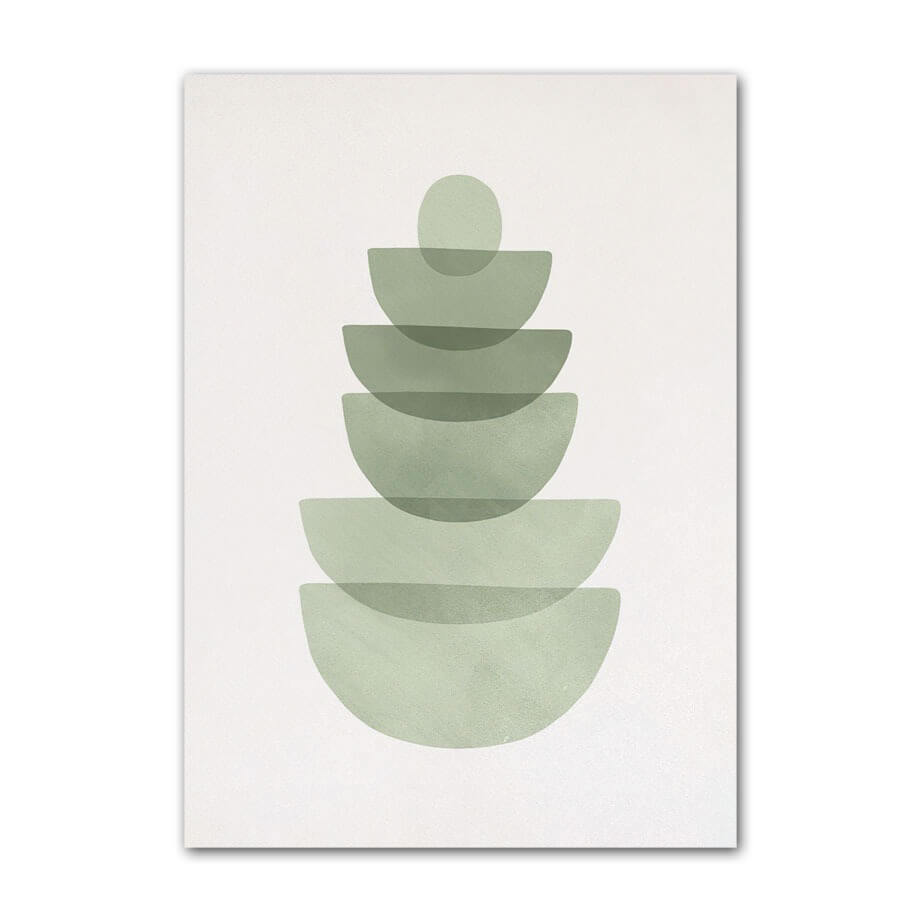 Sage Green Monstera Leaves Canvas Posters leaf SUB CATEGORY_Posters