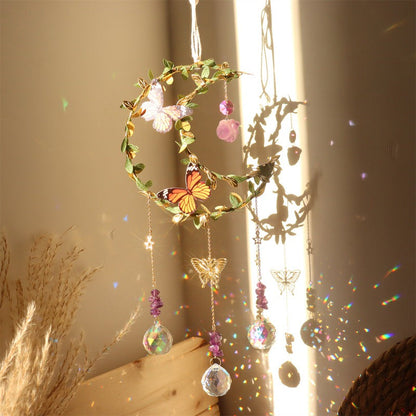 Fairy Butterfly Moon Suncatcher AESTHETIC_Fairycore AESTHETIC_Witchcore SUB CATEGORY_Suncatchers