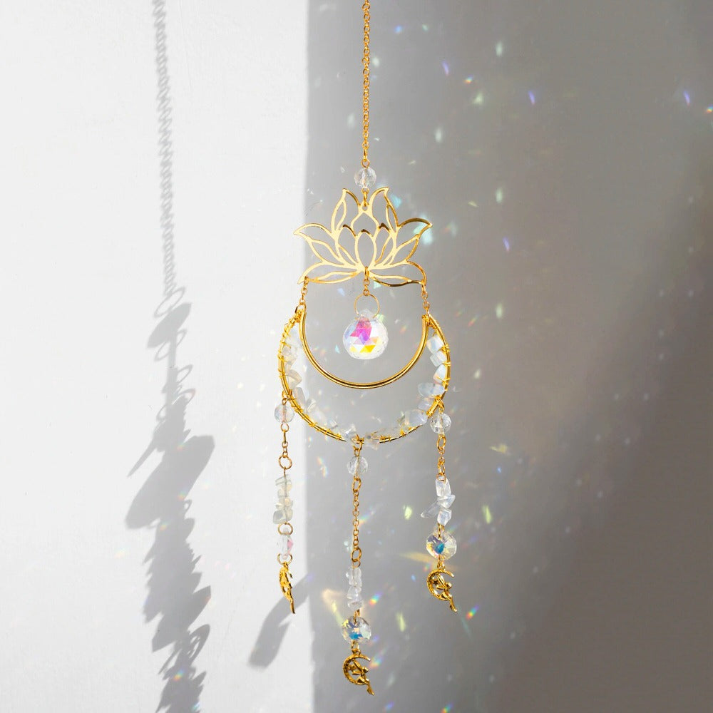 Lotus Moon Suncatcher AESTHETIC_Fairycore AESTHETIC_Witchcore light catcher lightcatcher SUB CATEGORY_Suncatchers sun catcher