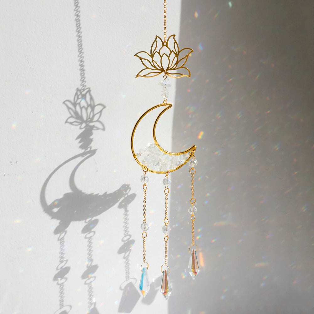 Lotus Moon Suncatcher AESTHETIC_Fairycore AESTHETIC_Witchcore light catcher lightcatcher SUB CATEGORY_Suncatchers sun catcher