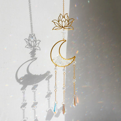 Lotus Moon Suncatcher AESTHETIC_Fairycore AESTHETIC_Witchcore light catcher lightcatcher SUB CATEGORY_Suncatchers sun catcher