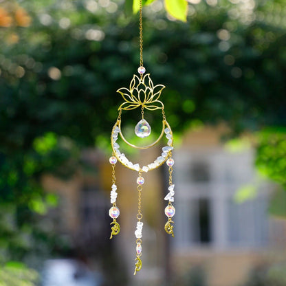 Lotus Moon Suncatcher AESTHETIC_Fairycore AESTHETIC_Witchcore light catcher lightcatcher SUB CATEGORY_Suncatchers sun catcher