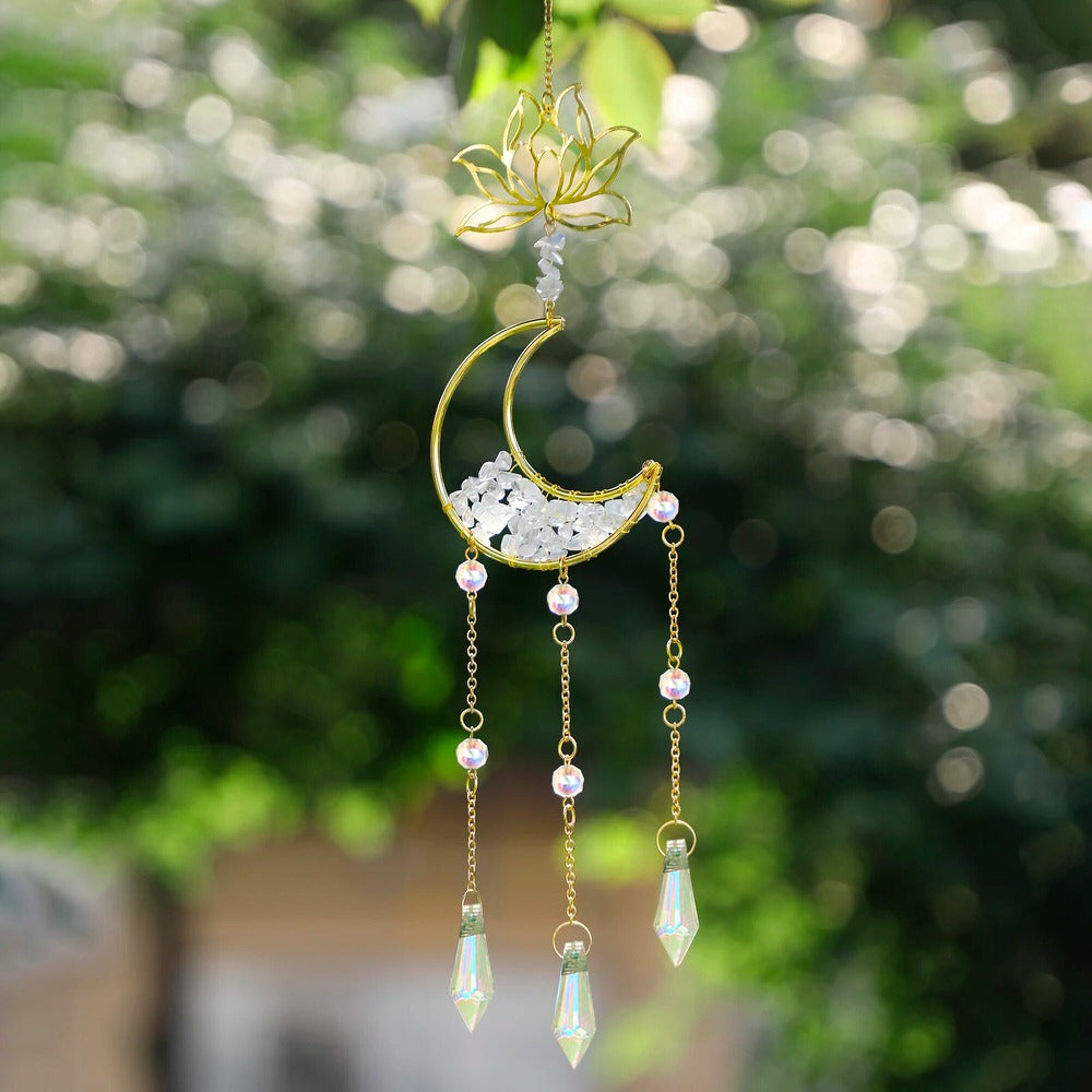 Lotus Moon Suncatcher AESTHETIC_Fairycore AESTHETIC_Witchcore light catcher lightcatcher SUB CATEGORY_Suncatchers sun catcher