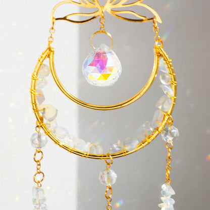 Lotus Moon Suncatcher AESTHETIC_Fairycore AESTHETIC_Witchcore light catcher lightcatcher SUB CATEGORY_Suncatchers sun catcher