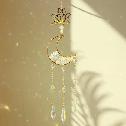 Lotus Moon Suncatcher AESTHETIC_Fairycore AESTHETIC_Witchcore light catcher lightcatcher SUB CATEGORY_Suncatchers sun catcher