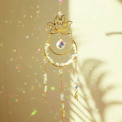 Lotus Moon Suncatcher AESTHETIC_Fairycore AESTHETIC_Witchcore light catcher lightcatcher SUB CATEGORY_Suncatchers sun catcher