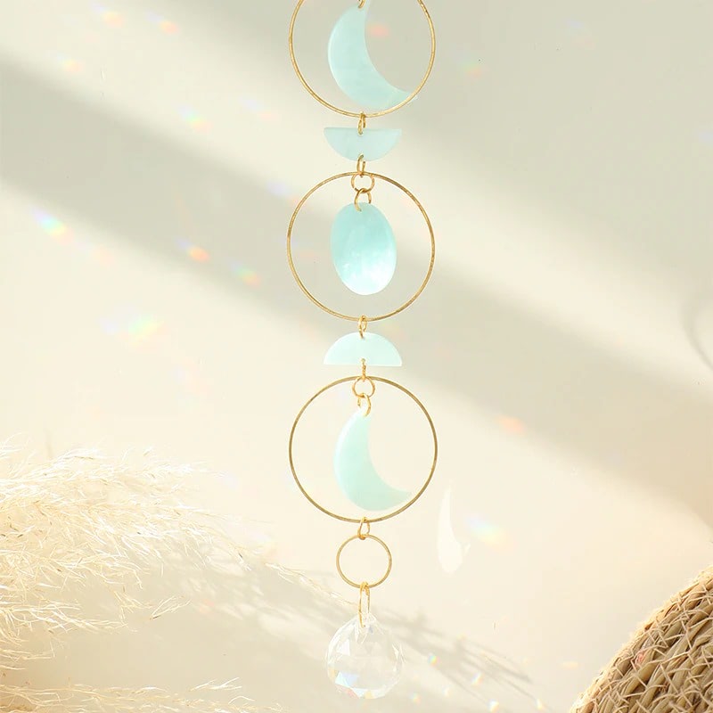 Moon Phase Nacre Suncatcher AESTHETIC_Fairycore AESTHETIC_Witchcore light catcher lightcatcher SUB CATEGORY_Suncatchers sun catcher