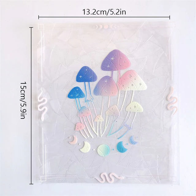 Magic Mushrooms Sun Catcher Stickers rainbow sticker sun catcher sunlight window sticker