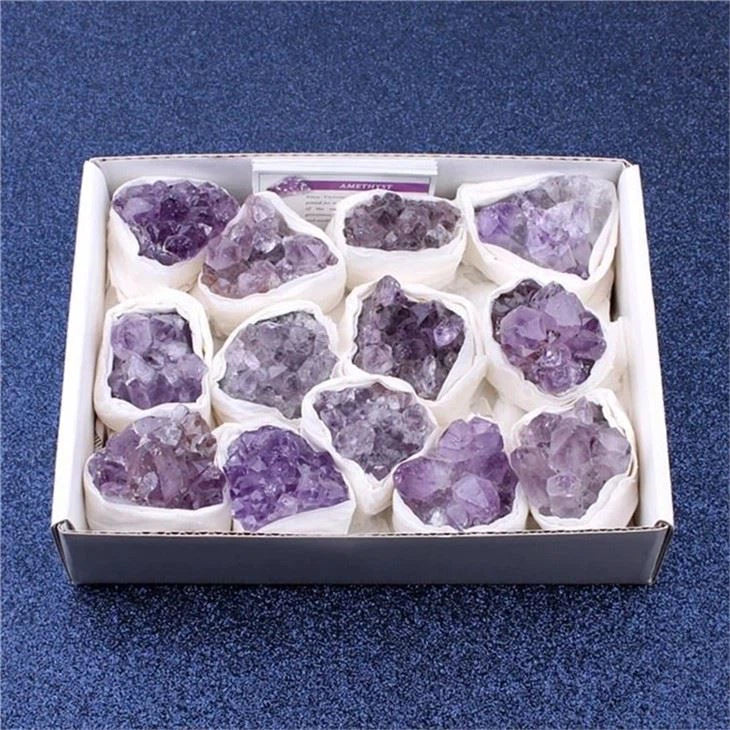 Natürliche Amethyst-Cluster-Box