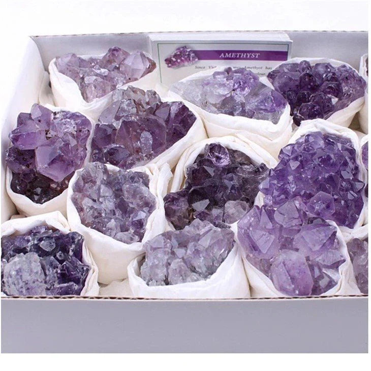 Natürliche Amethyst-Cluster-Box