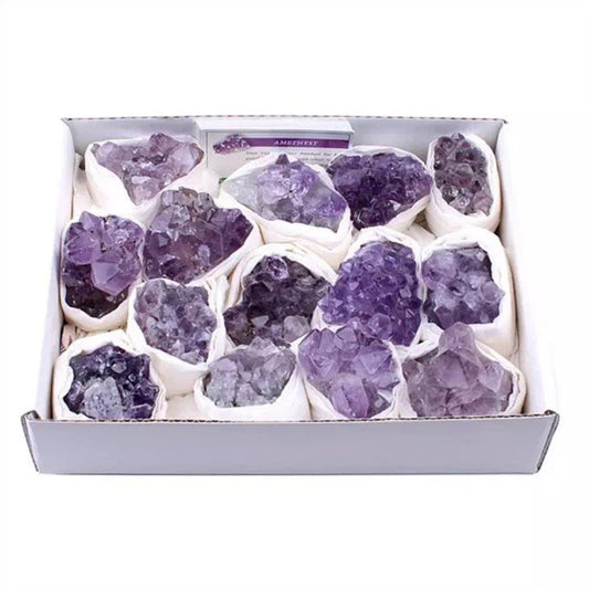 Natürliche Amethyst-Cluster-Box