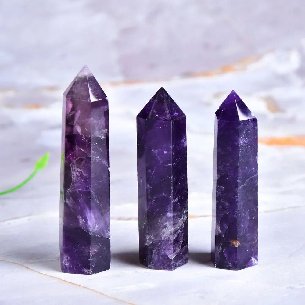 Natürlicher Amethyst-Kristallturm