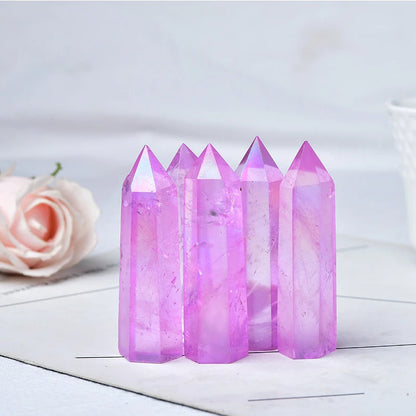 Purple Aura Quartz Tower Crystal AESTHETIC_Fairycore AESTHETIC_Witchcore