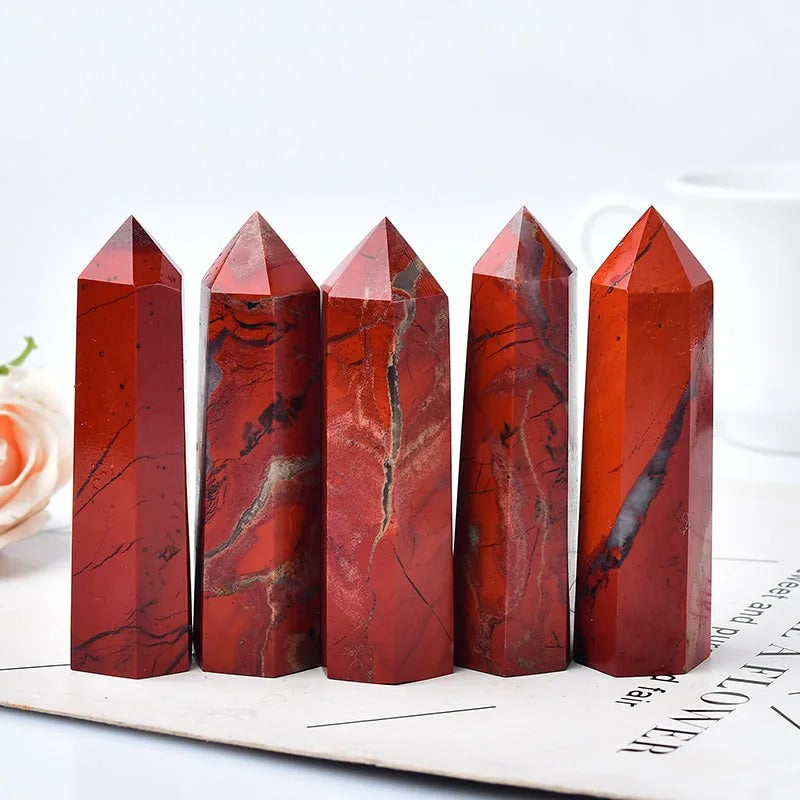 Red Jasper Crystal Tower