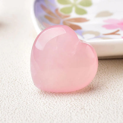 Rose Quartz Crystal Heart AESTHETIC_Fairycore AESTHETIC_Witchcore geode SUB CATEGORY_Desk Accessories SUB CATEGORY_Room Accents